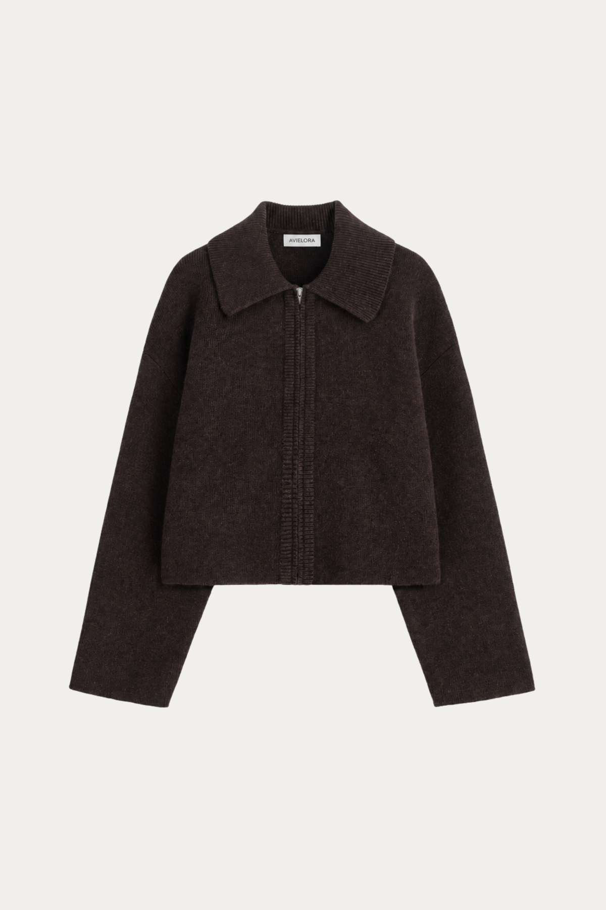 97% Wool Cropped Knit Jacket
