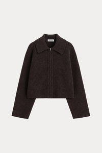 97% Wool Cropped Knit Jacket