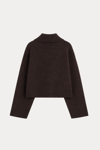 97% Wool Cropped Knit Jacket