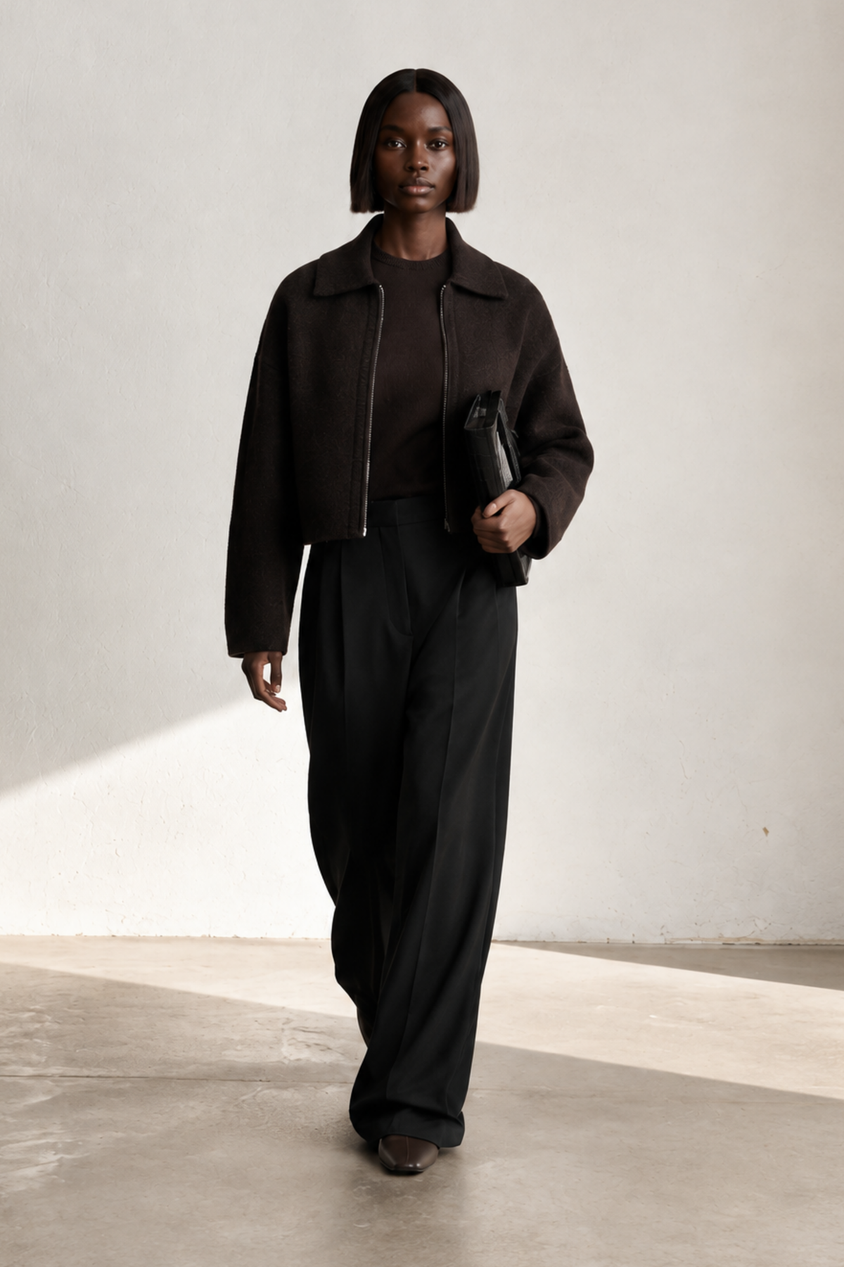 Simone Carter (5'10.5" / 179 cm) wears a size S