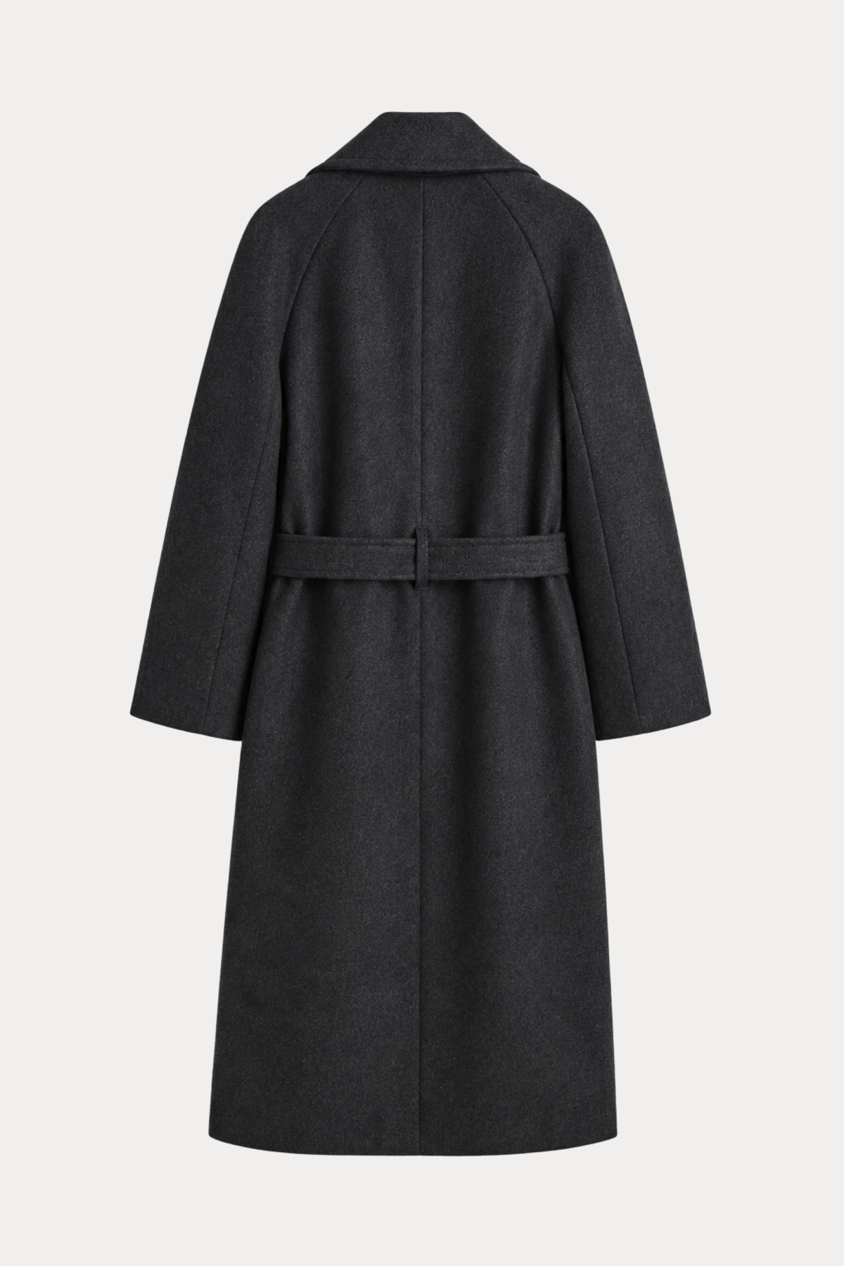 Wool-Blend Tailored Belted Coat