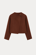 Wool-Alpaca Blend Cape Jacket