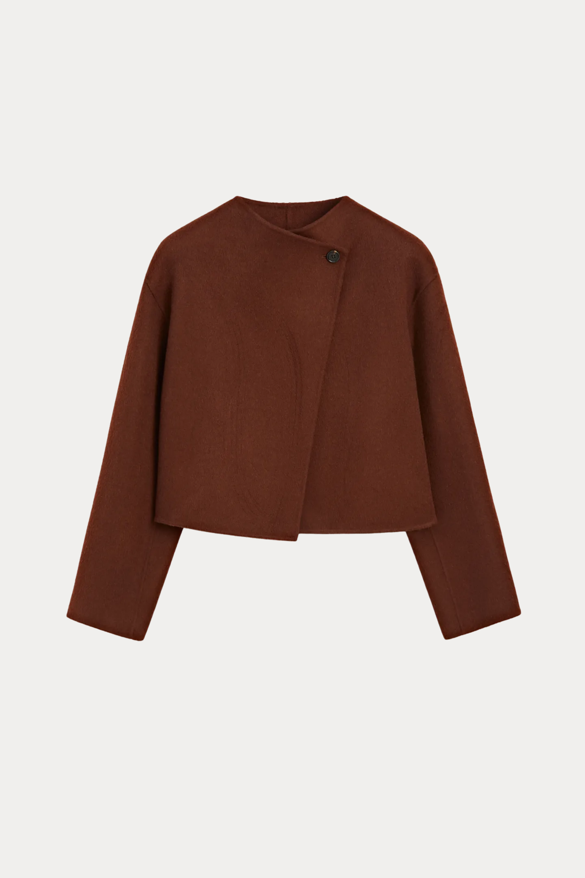 Wool-Alpaca Blend Cape Jacket