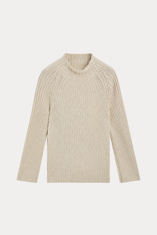 100% Cotton Purl-Knit Sweater