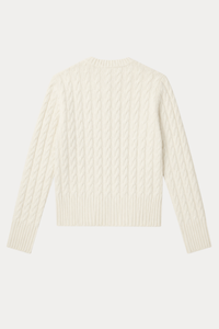 100% Merino Wool Cable-Knit Cardigan