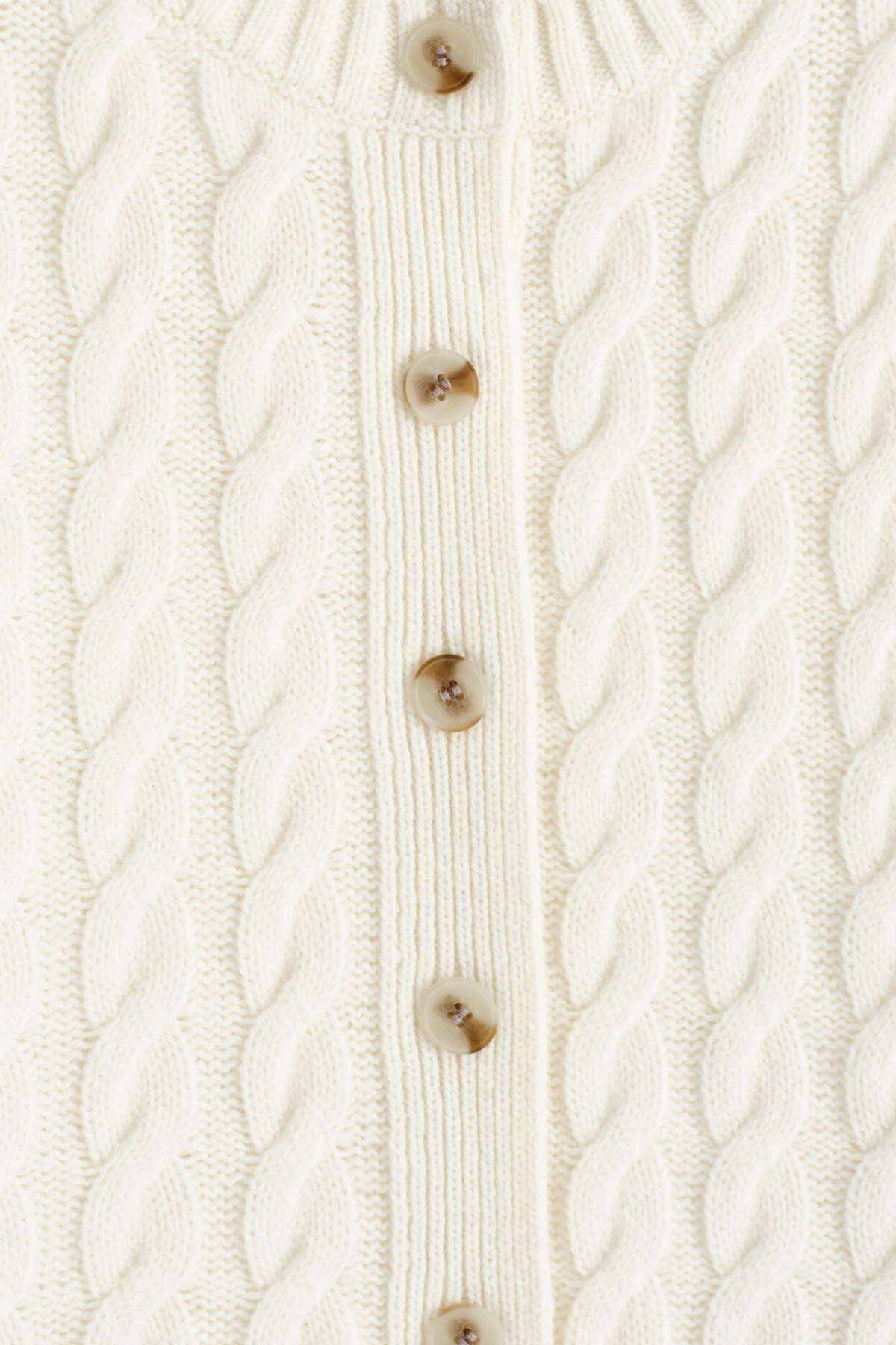 100% Merino Wool Cable-Knit Cardigan