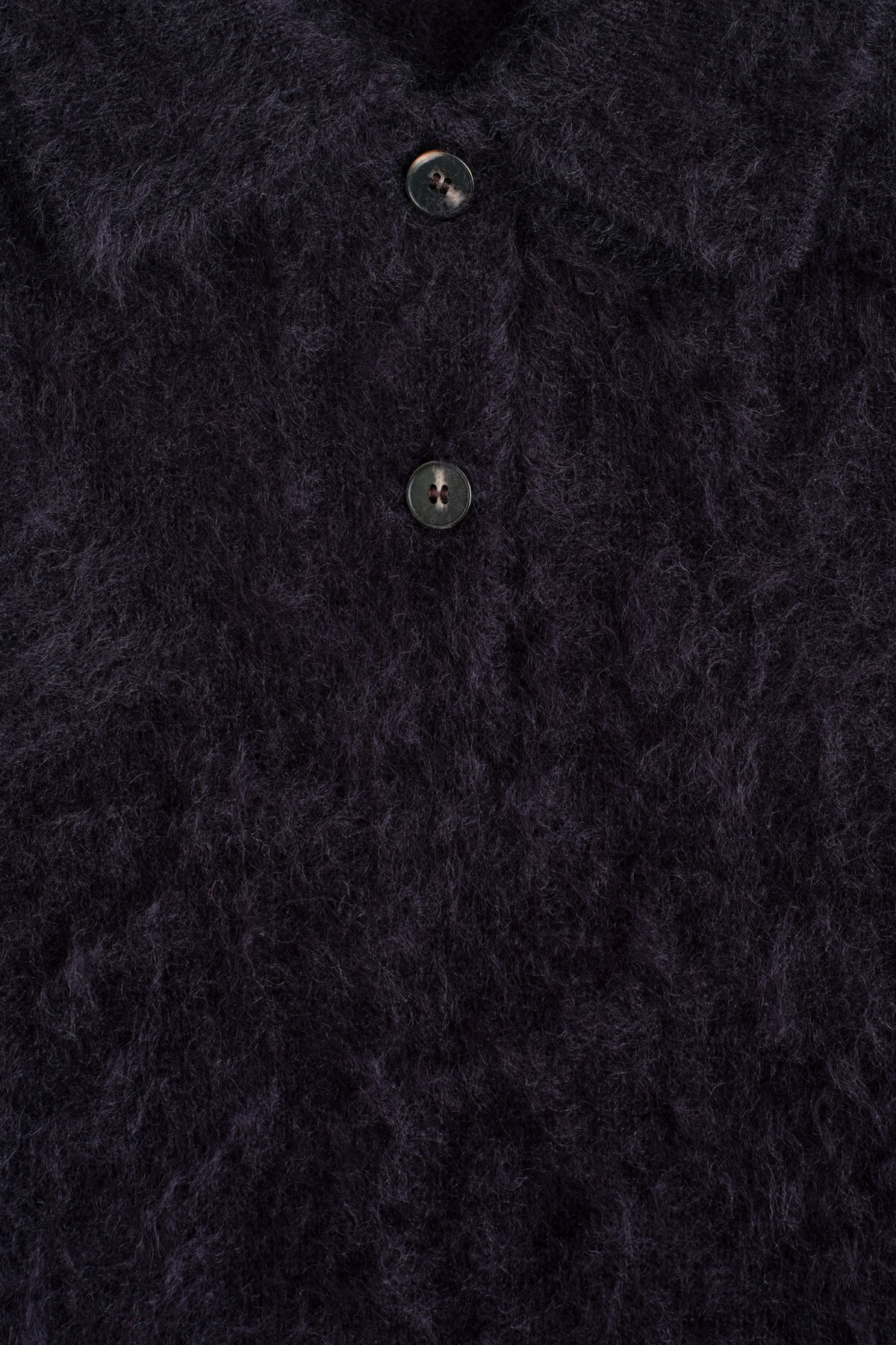 100% Merino Wool Brushed Polo Sweater