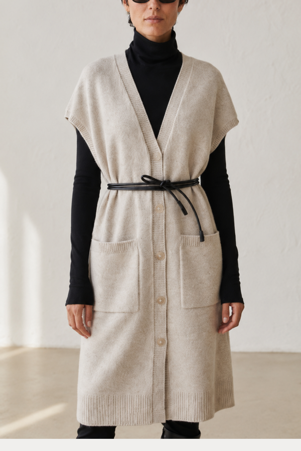 100% Merino Wool Longline Cardigan