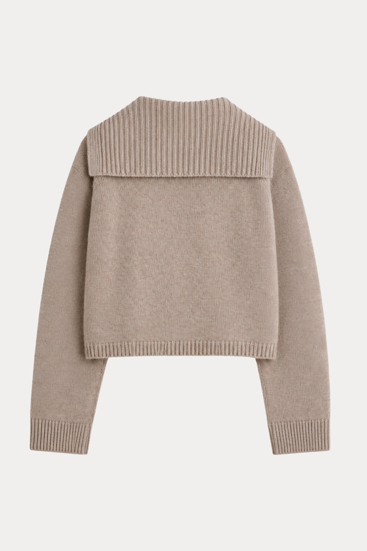 100% Wool Sailor-Collar Cardigan