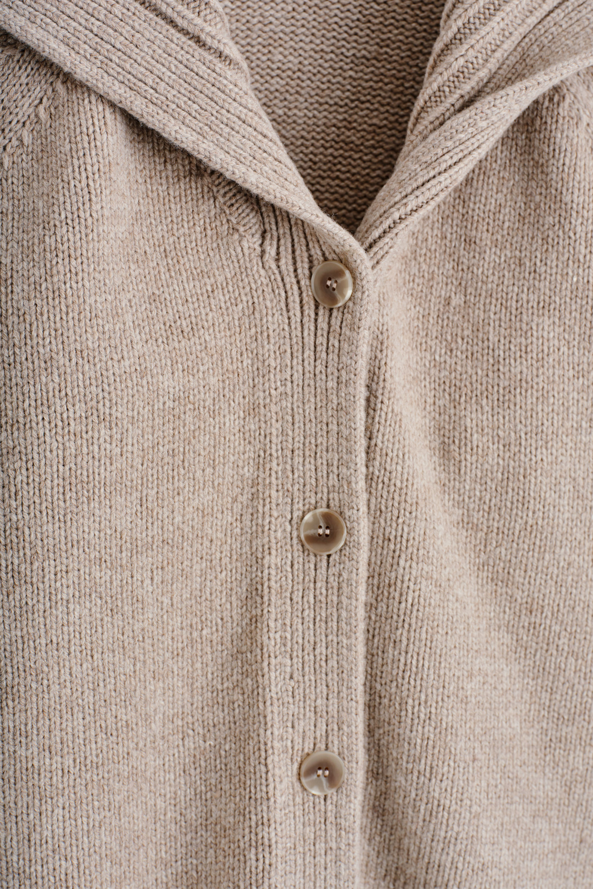 100% Wool Sailor-Collar Cardigan