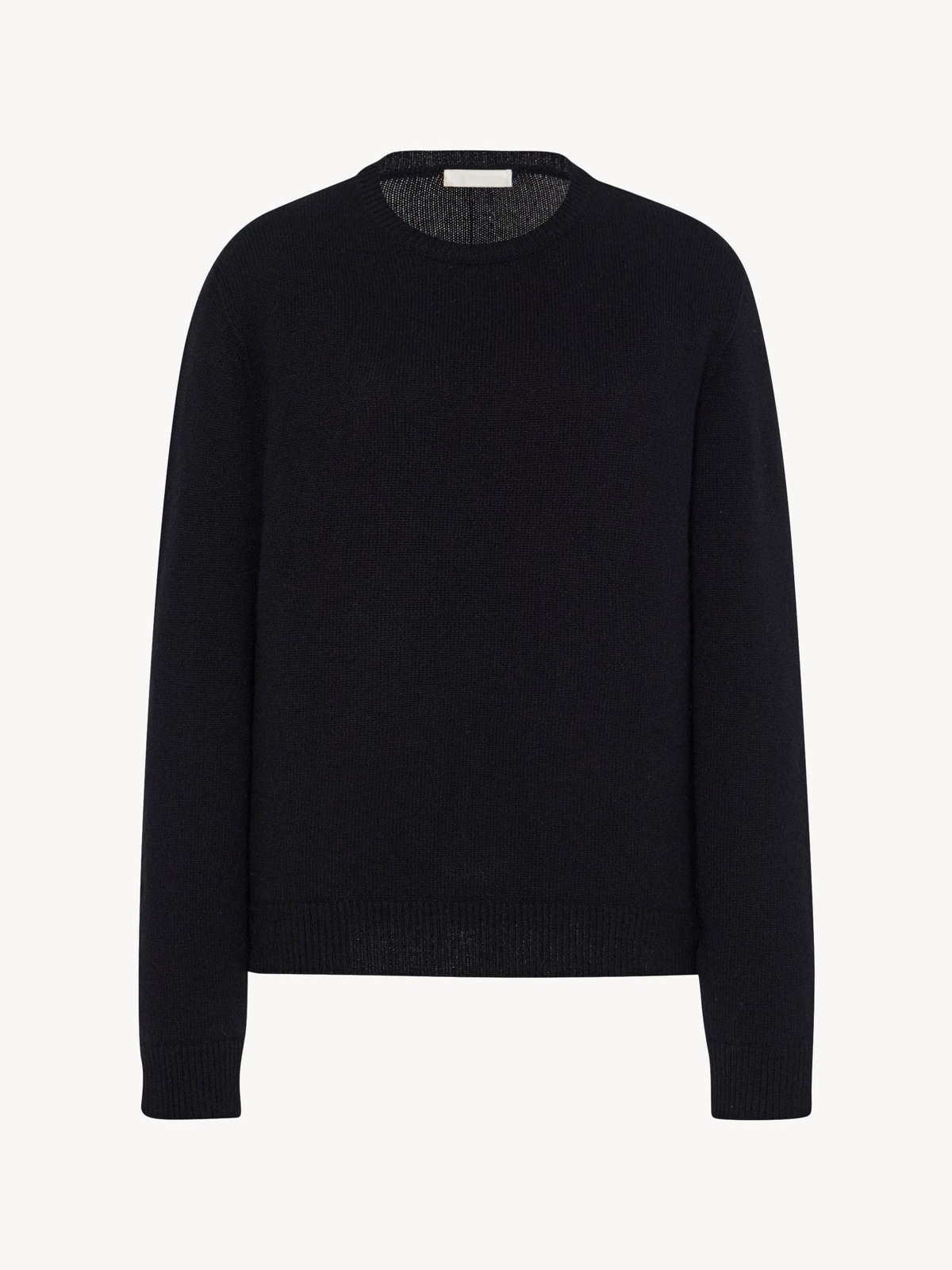 100% Wool Crewneck Sweater in Black