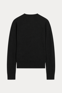 Funnel-Neck Cardigan in Black