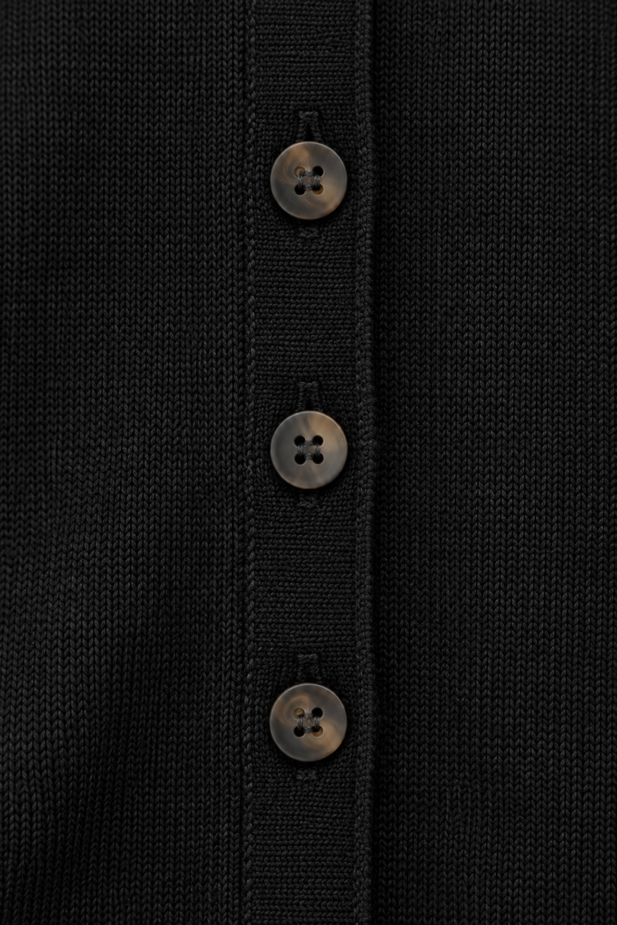 Funnel-Neck Cardigan in Black