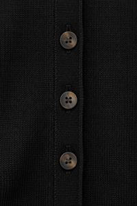Funnel-Neck Cardigan in Black