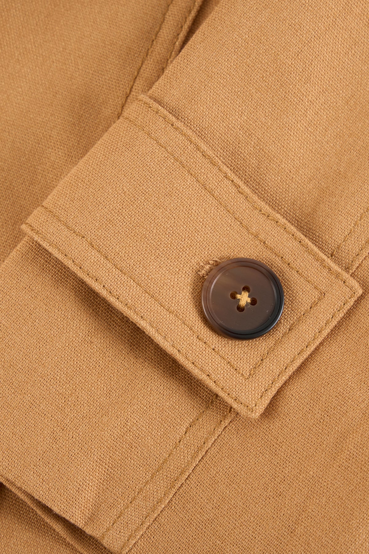 Linen-Blend Single Layer Trench Coat