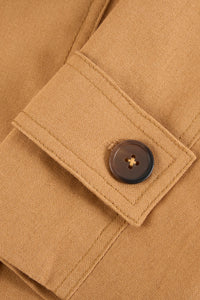 Linen-Blend Single Layer Trench Coat