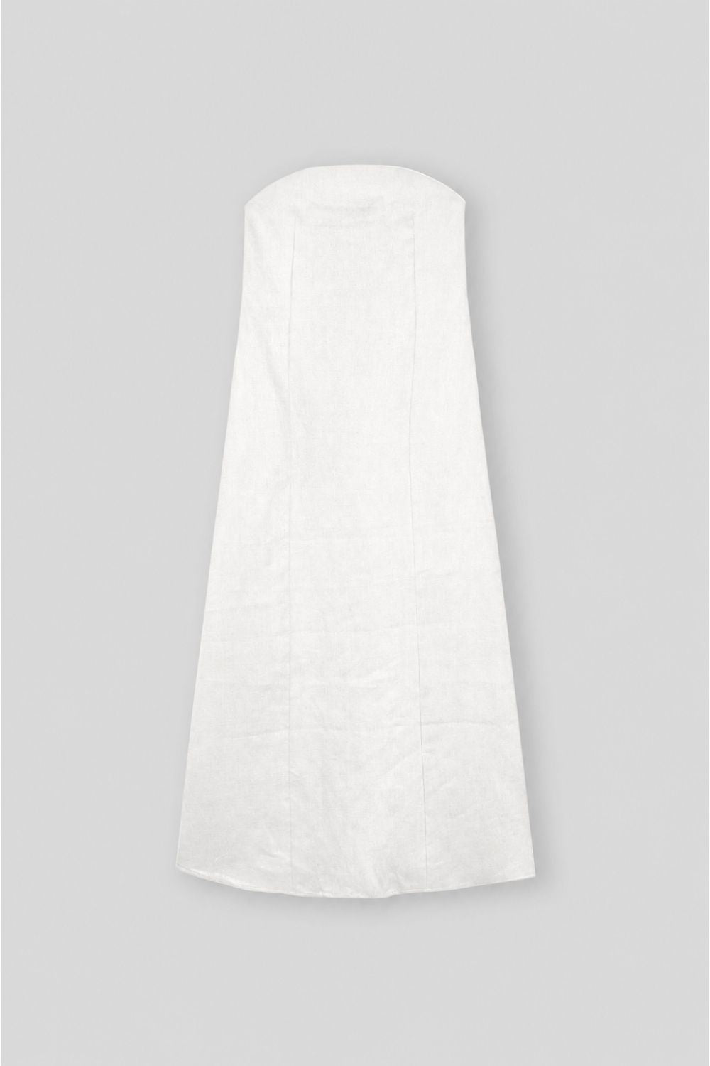 100% Linen Strapless Maxi Dress