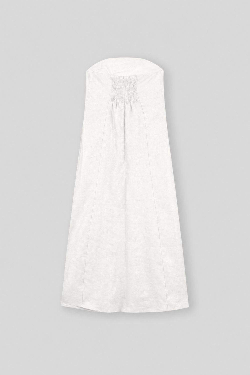 100% Linen Strapless Maxi Dress