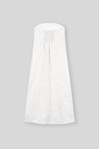 100% Linen Strapless Maxi Dress