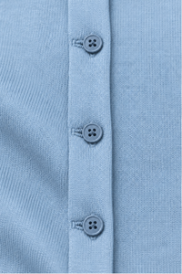 Stretch-Cotton Fitted Crewneck Cardigan