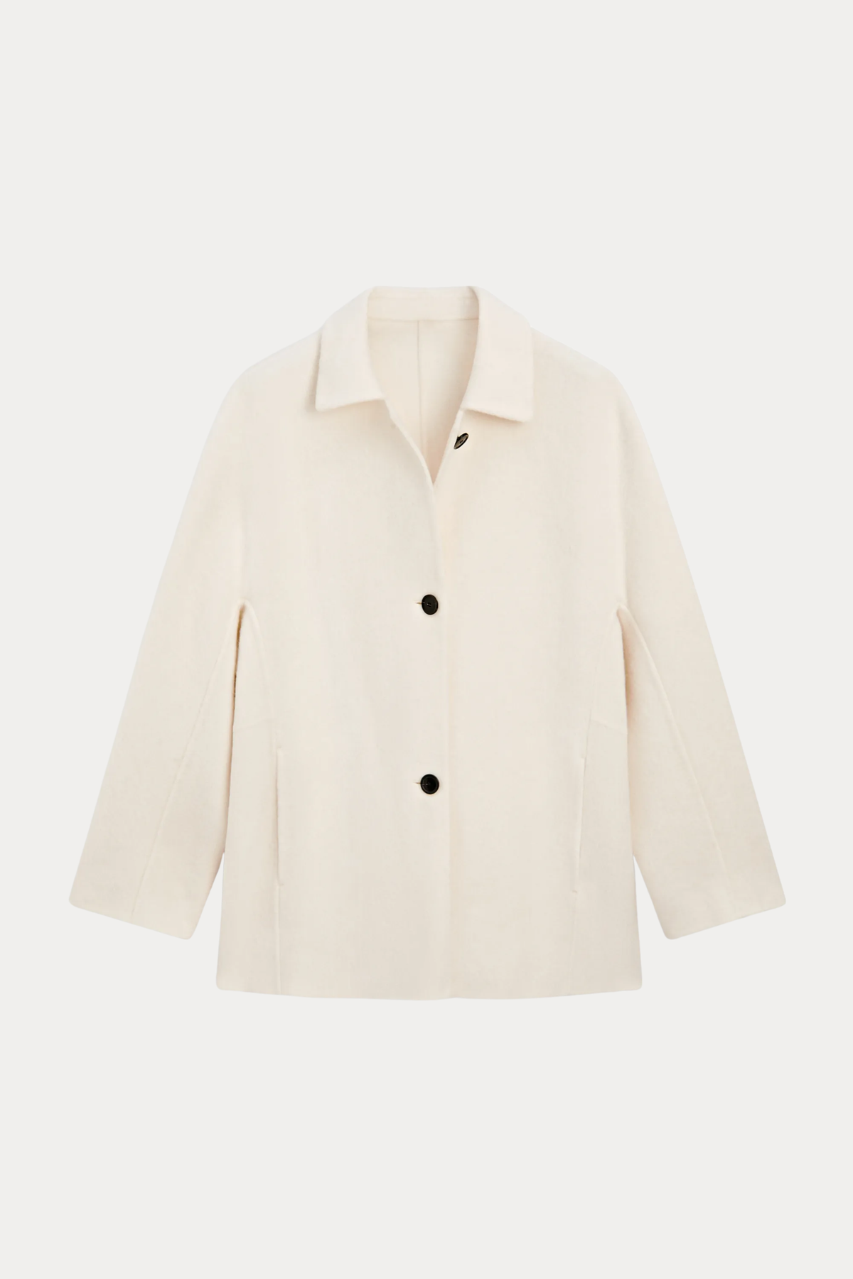 Wool-Blend Single-Breasted Coat