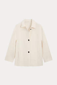 Wool-Blend Single-Breasted Coat