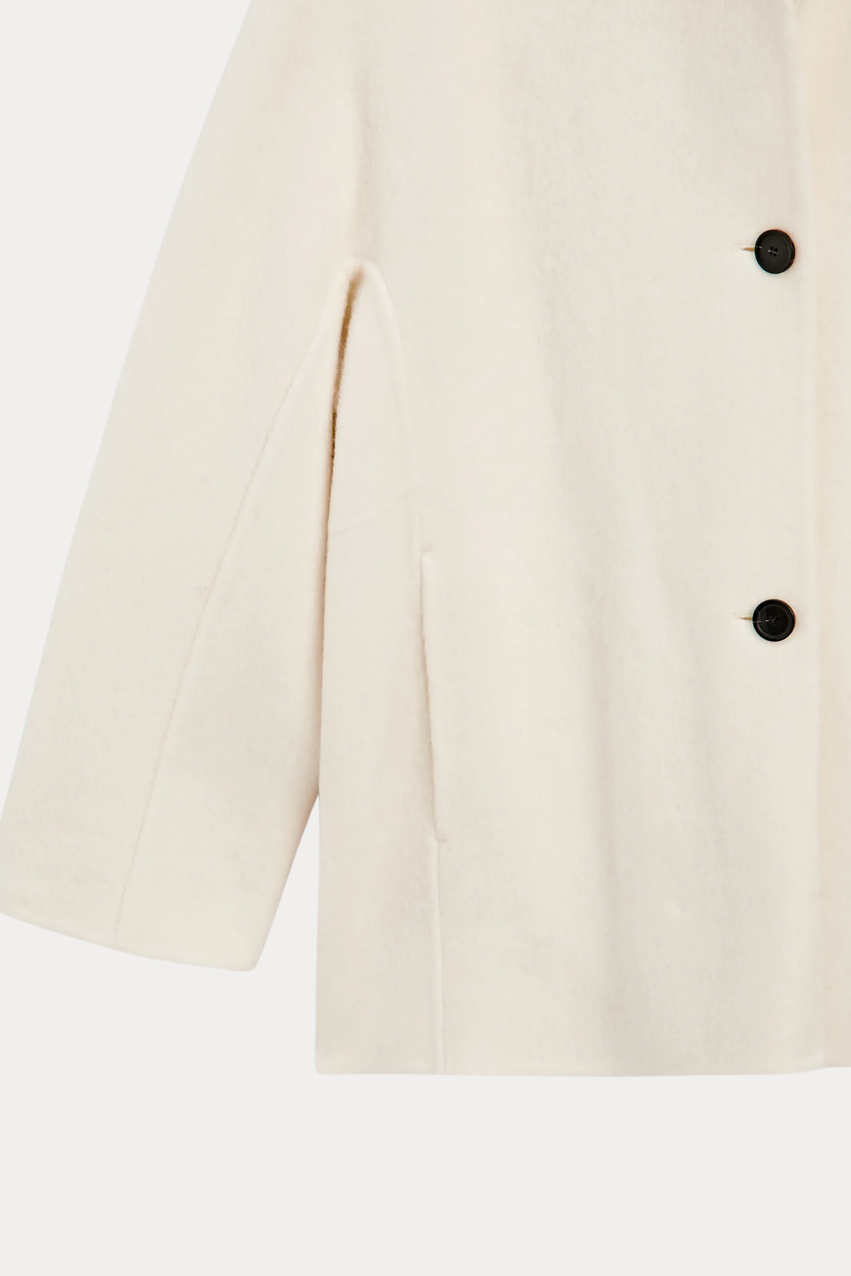 Wool-Blend Single-Breasted Coat