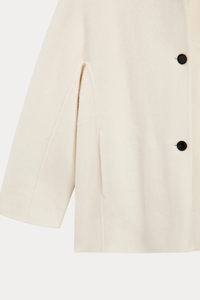 Wool-Blend Single-Breasted Coat
