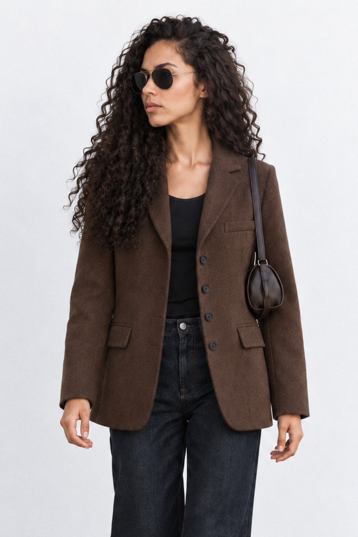 Camila Reyes (5'10" / 178 cm) wears a size S